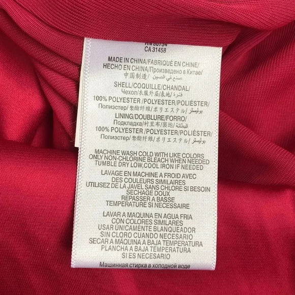 BCBGeneration Red Ruby One Shoulder Silky Ruffle Mini Formal Dress Size 8 - Picture 12 of 16